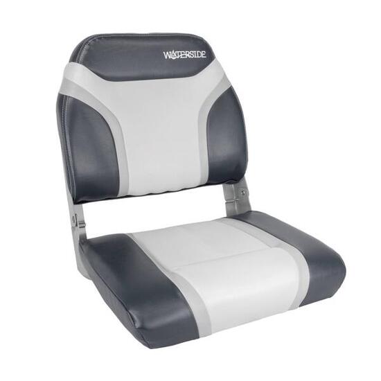 Waterside Captain Deluxe sedile barca grigio/bianco