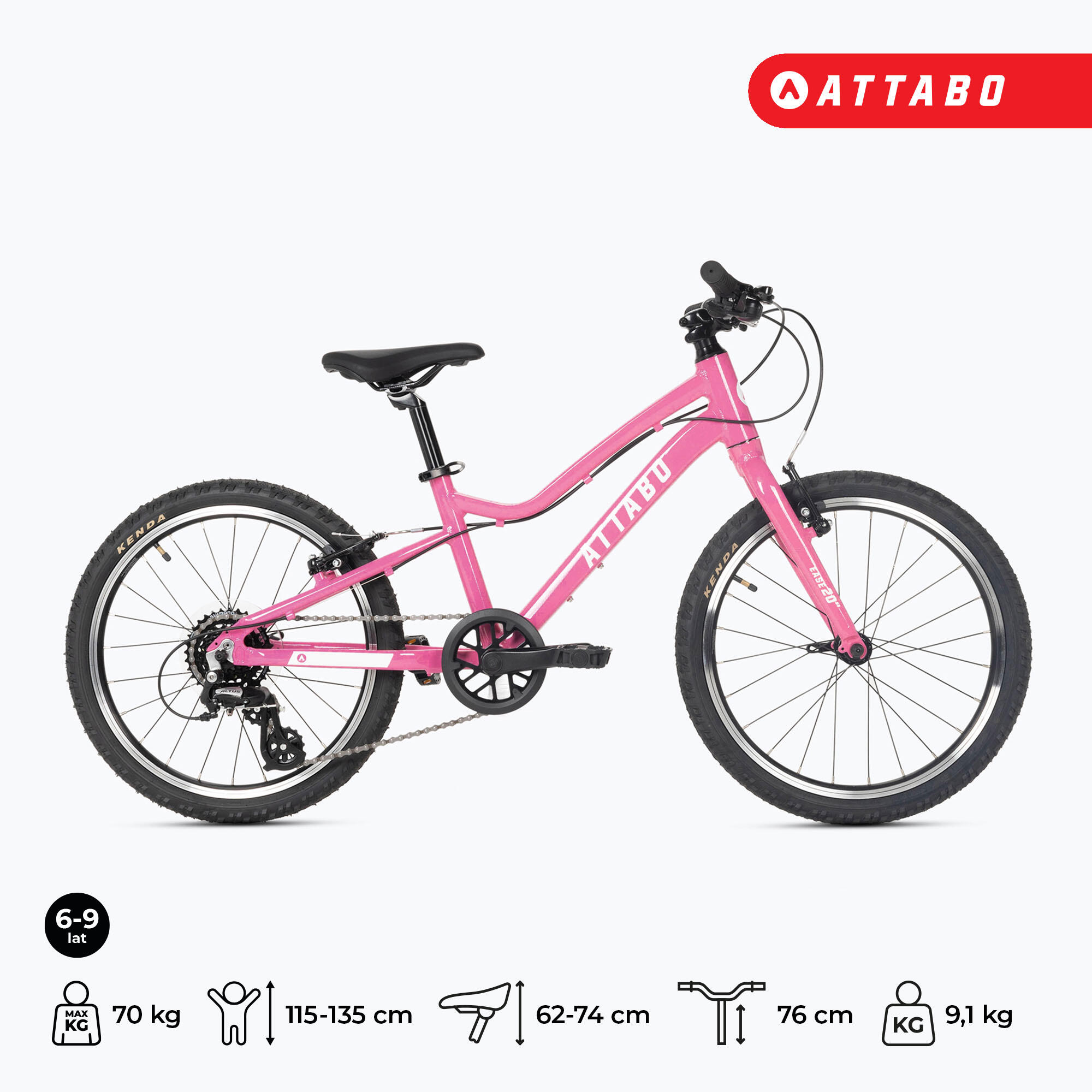 Bicicletta per bambini ATTABO EASE 20". 2/7