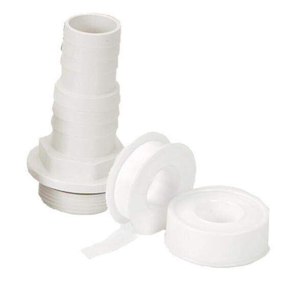 Schlauchtülle m. Gewinde Ø 32/38 x 1/ 1/2" (2 Stück inkl. 1
Schellen + 1 x Teflo