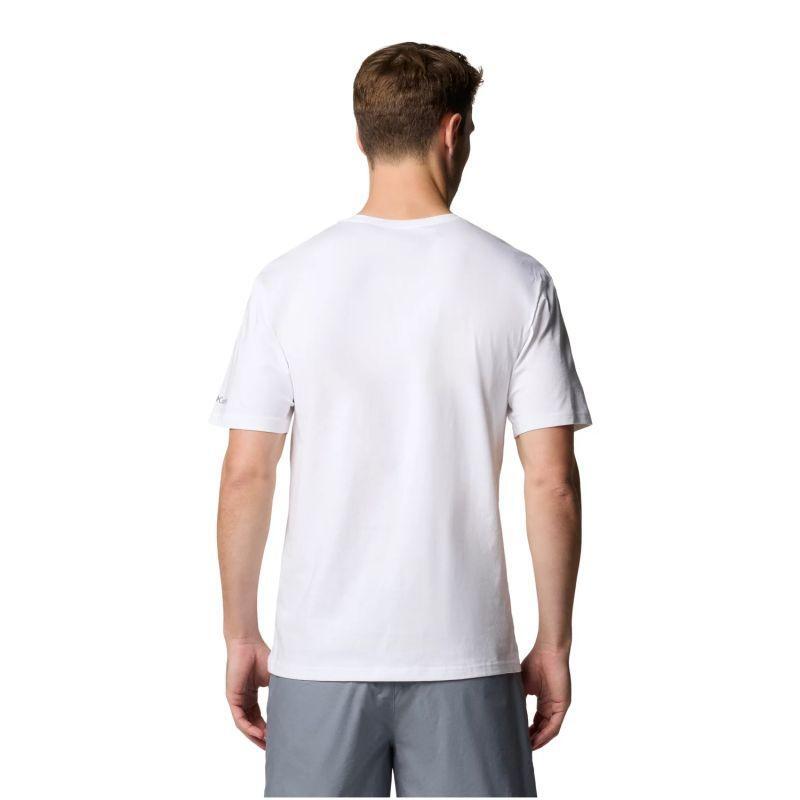 Maglietta Grafica Uomo Columbia Path Lake II Bianco 3/3
