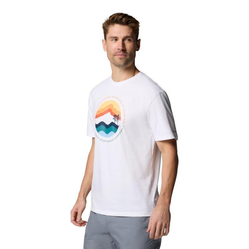 Maglietta Grafica Uomo Columbia Path Lake II Bianco 2/3