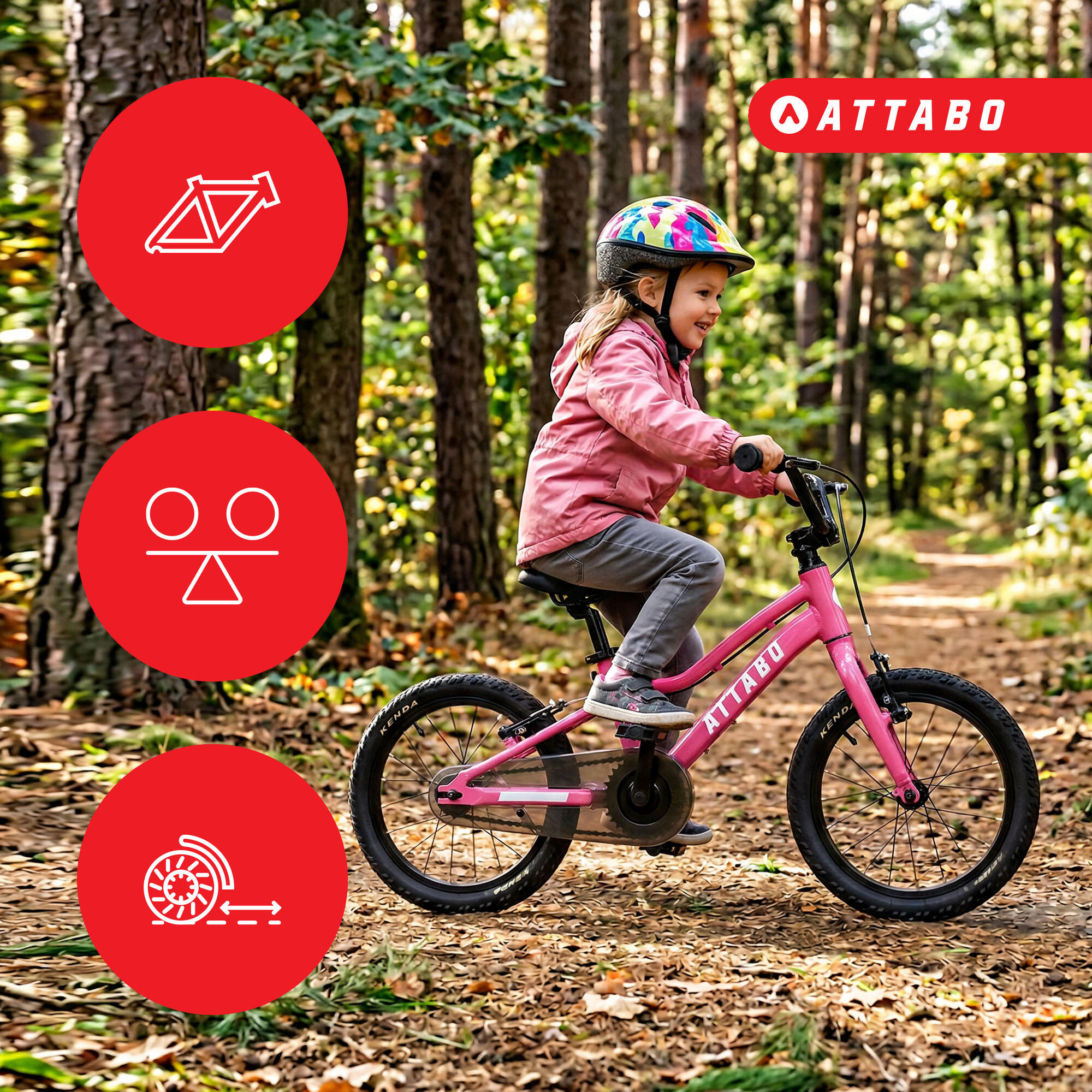 Bicicleta infantil ATTABO EASE 16" 7/7