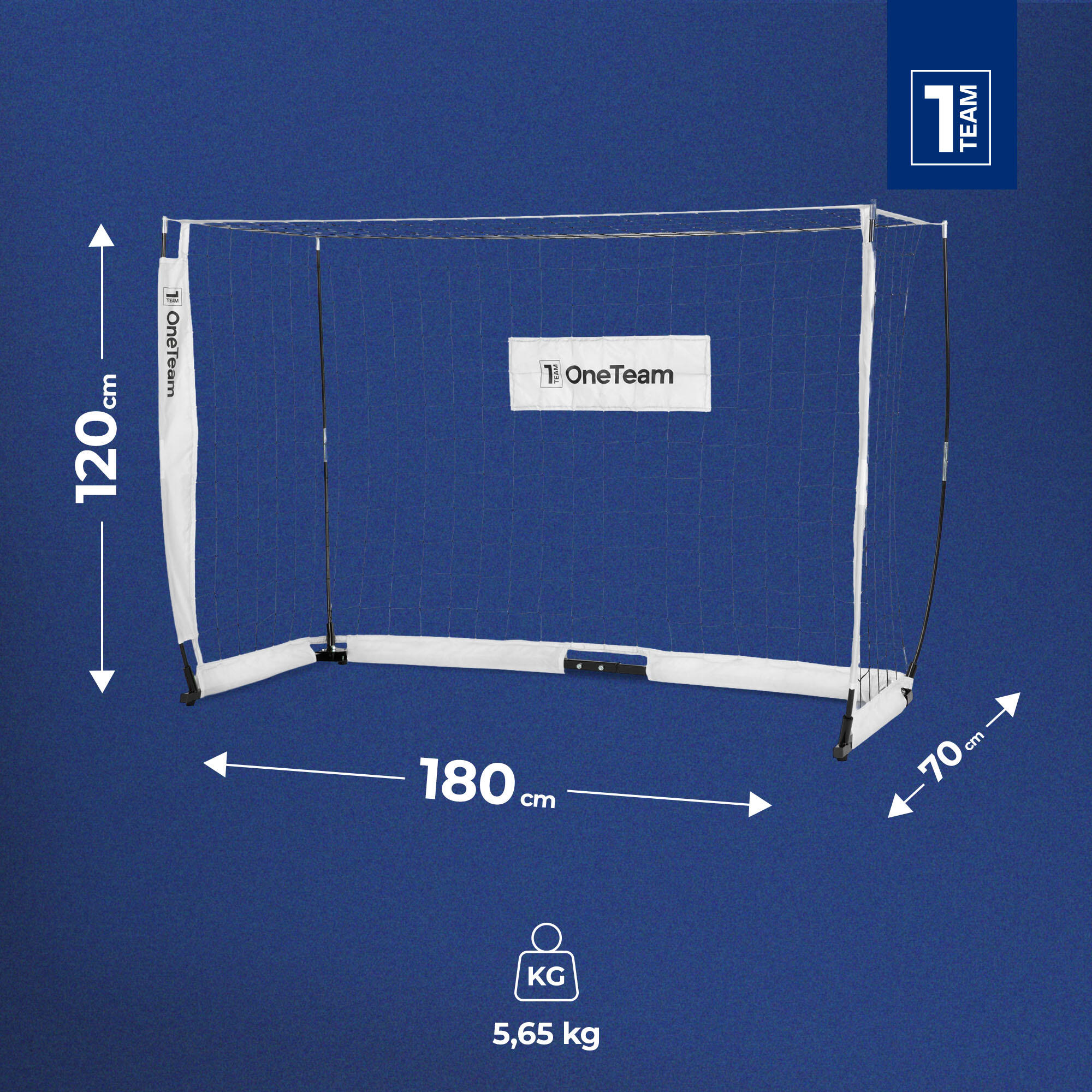 Bramka do piłki nożnej OneTeam Flex Square 180 x 120 cm 2/7