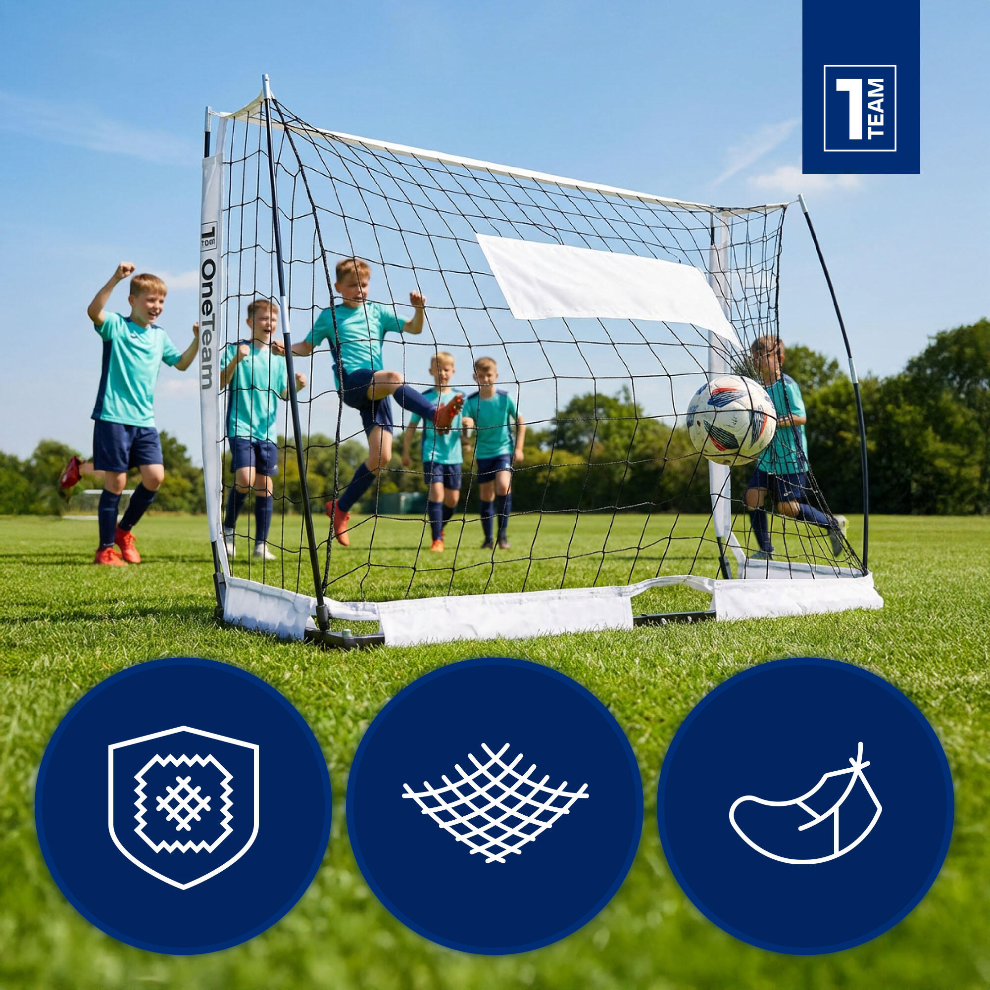 Bramka do piłki nożnej OneTeam Flex Square 180 x 120 cm 6/7