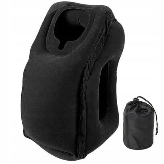 Perna gonflabila pentru calatorie, ergonomica, husa depozitare, 50 x 25 x 35 cm