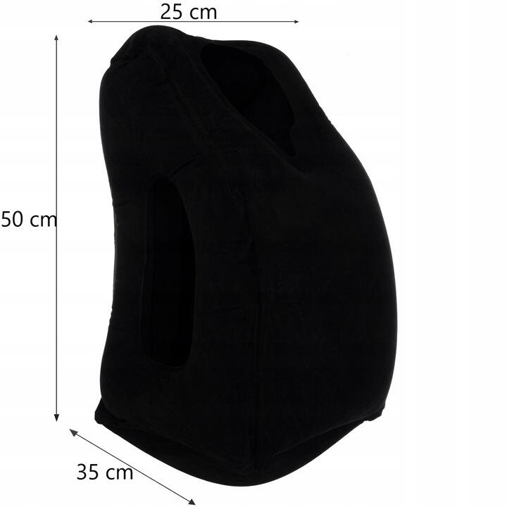 Perna gonflabila pentru calatorie, ergonomica, husa depozitare, 50 x 25 x 35 cm