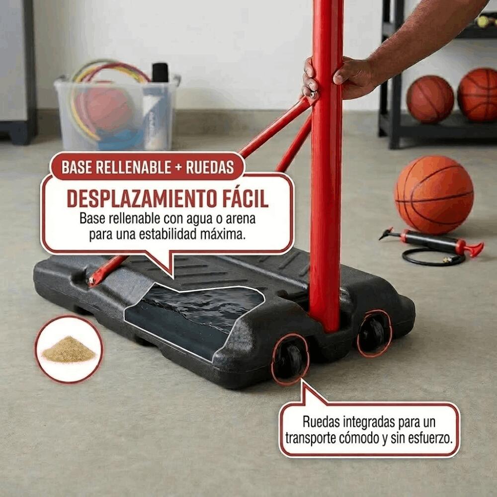 Panier de basket-ball réglable pour enfants 1,49 - 1,95 cm 4/6
