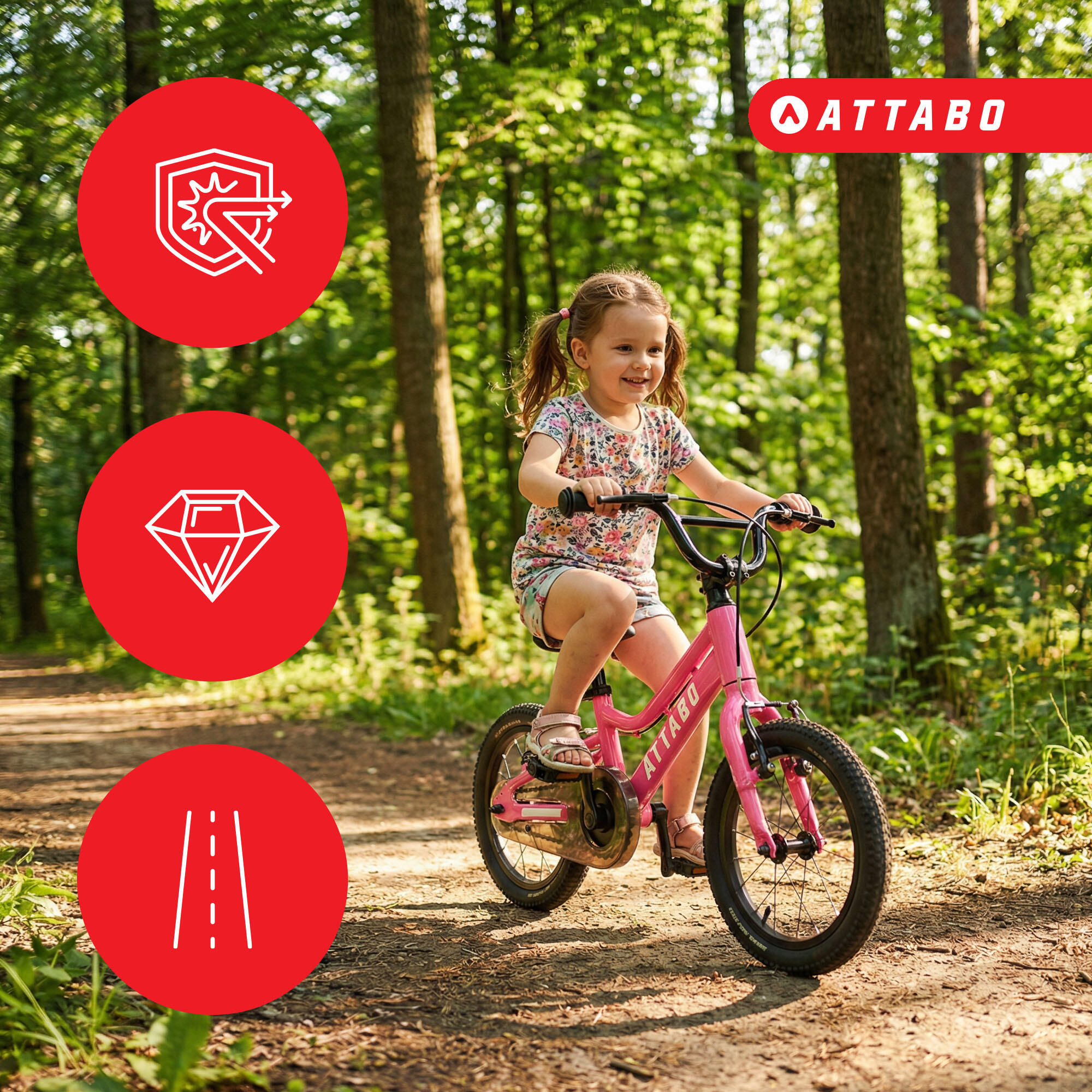Bicicleta infantil ATTABO EASE 14" 7/7