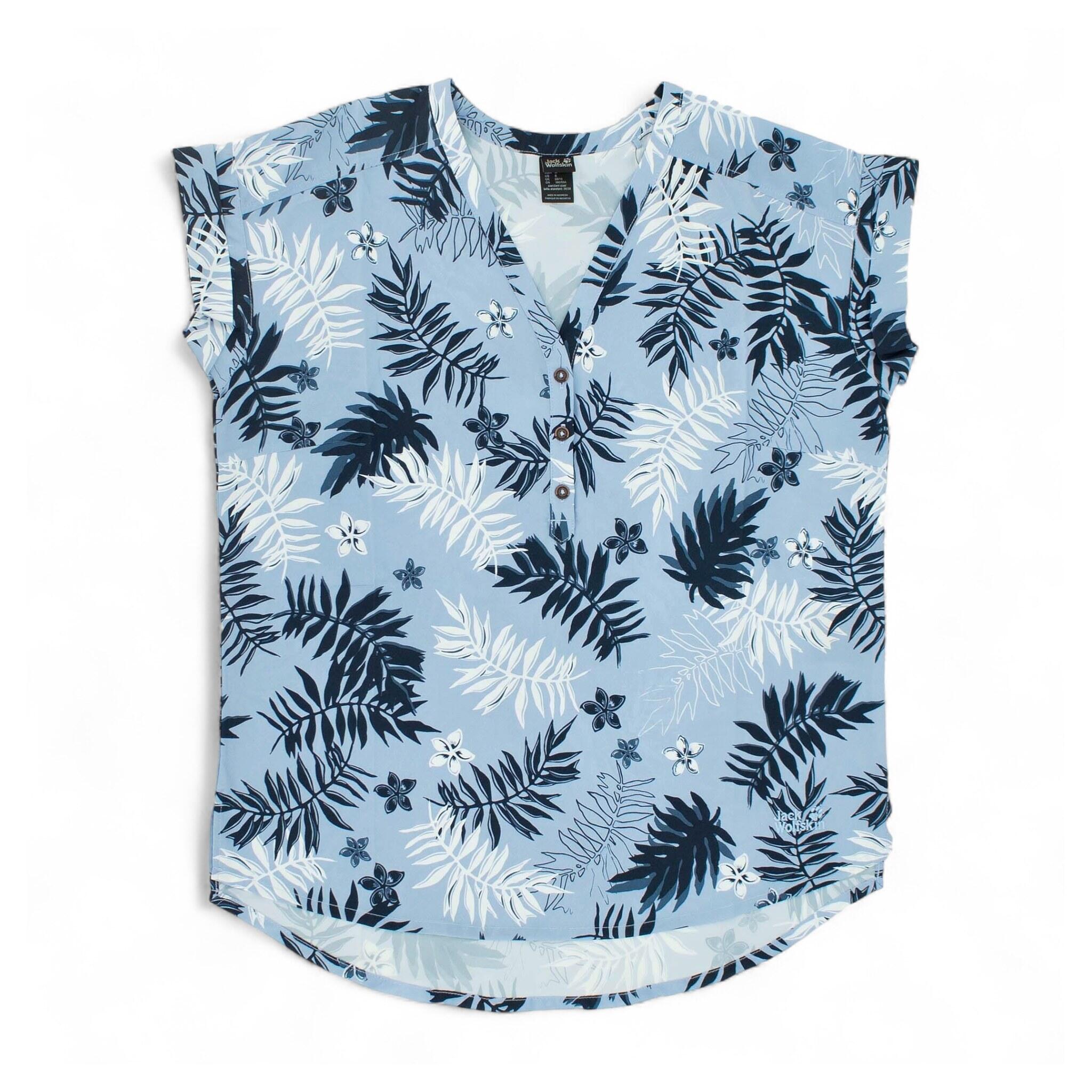 Bluse Victoria Leaf Shirt Damen Bluse Hemd Funktions Top in Blau 2/3