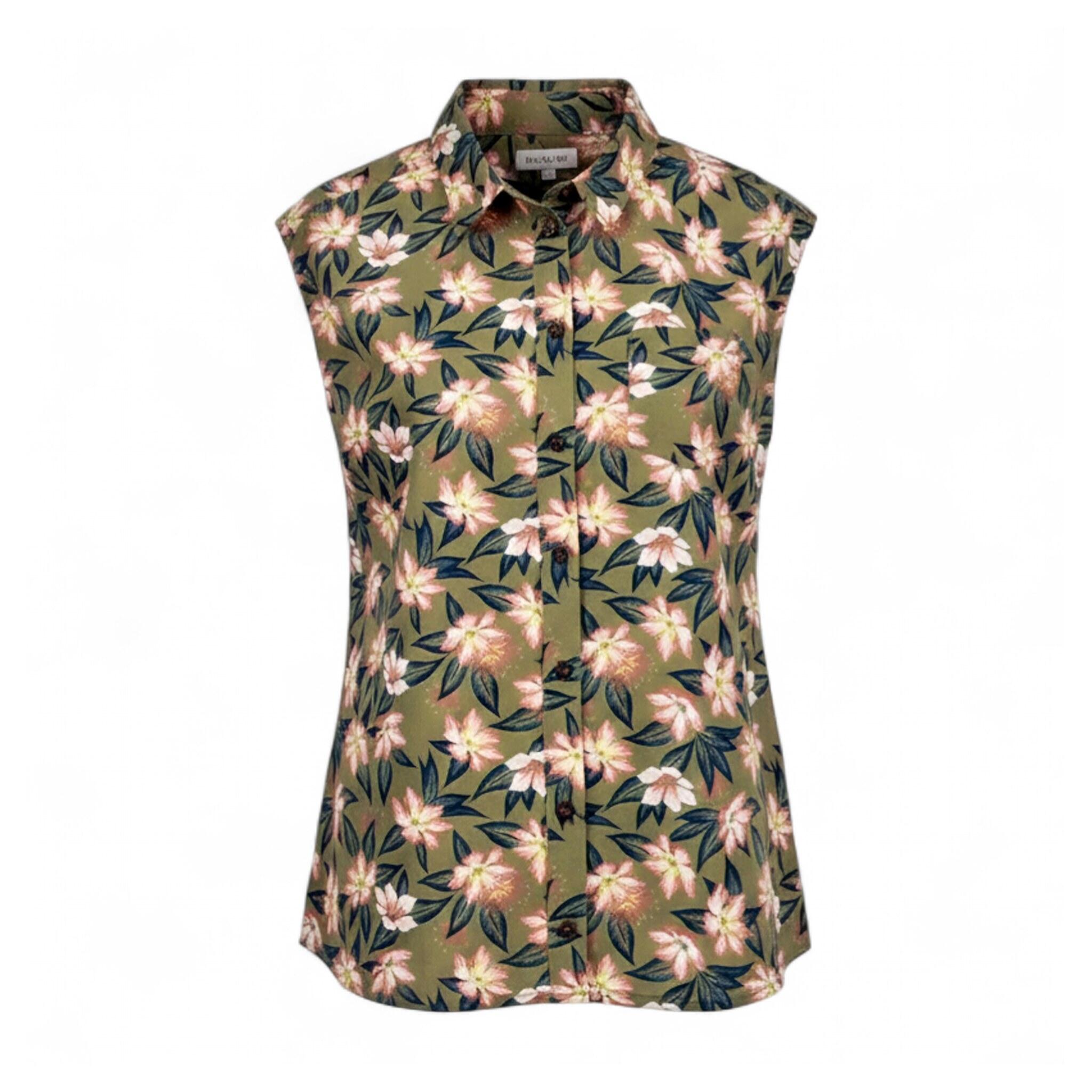 Bluse Luena Shirt Damen Bluse Sportbluse Freizeithemd in Grün 1/3
