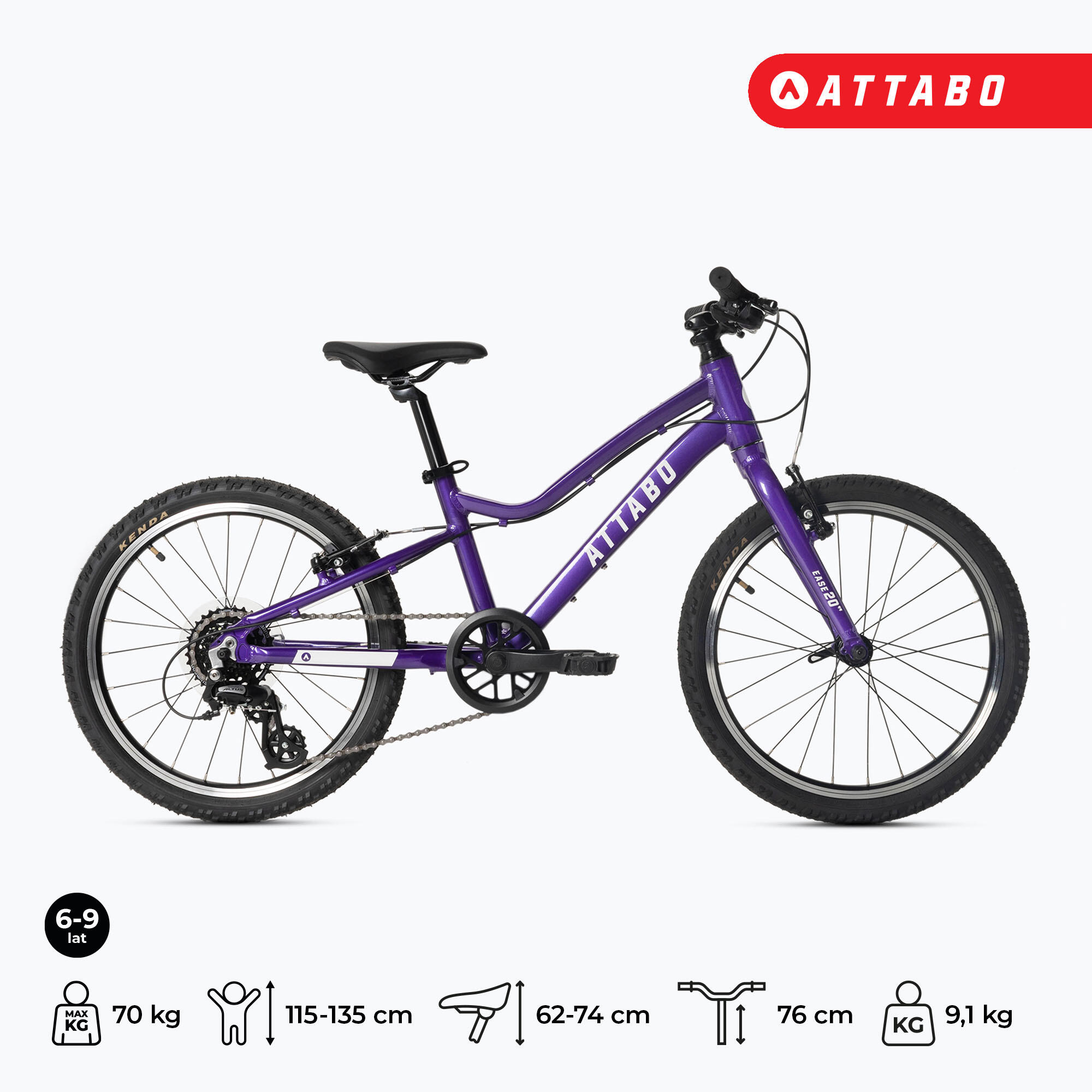 Bicicleta infantil ATTABO EASE 20" 2/7