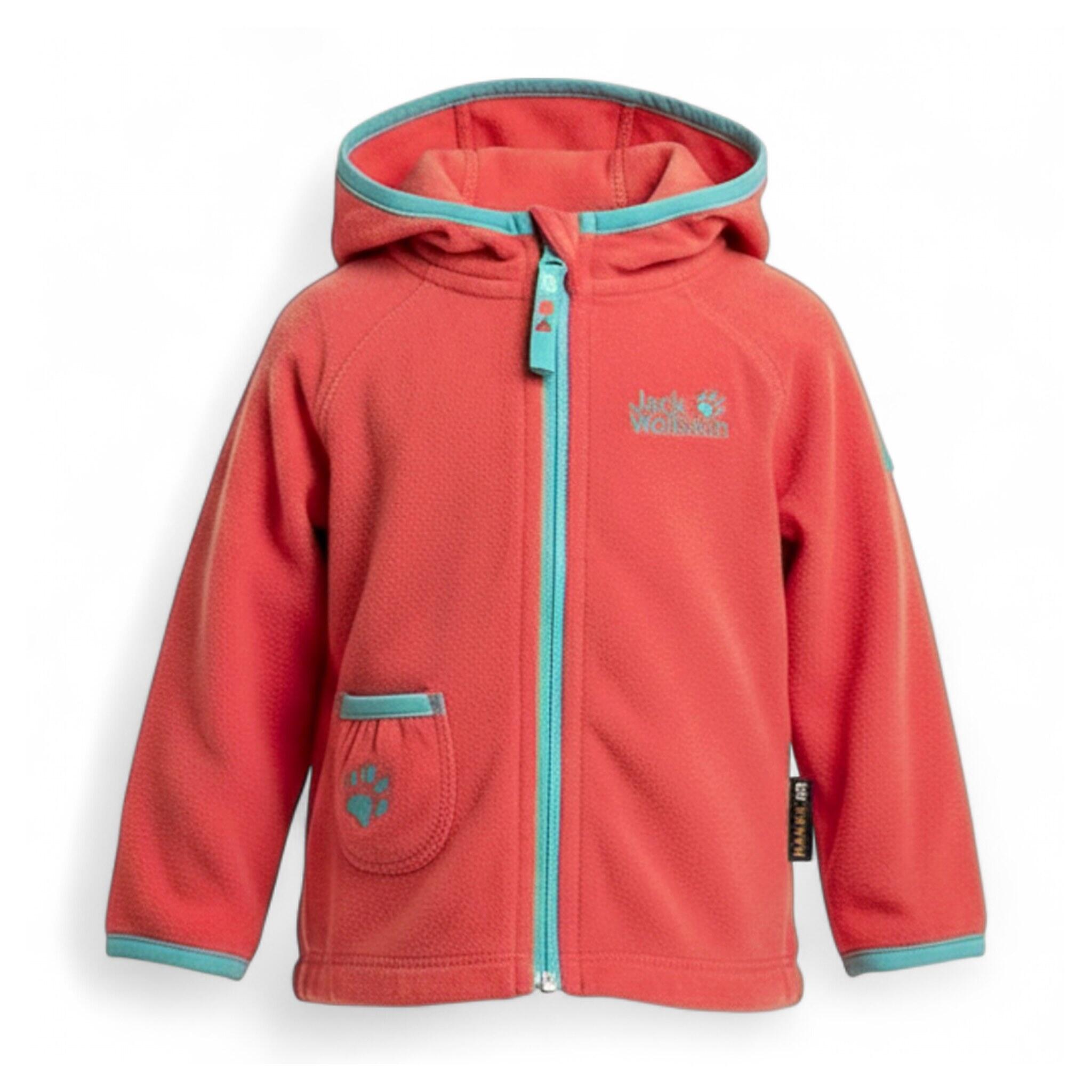 Sweatshirt Fleece Jacke Mini Nanuk 100 Kinder Pullover Sweatshirt in Rosa 1/2