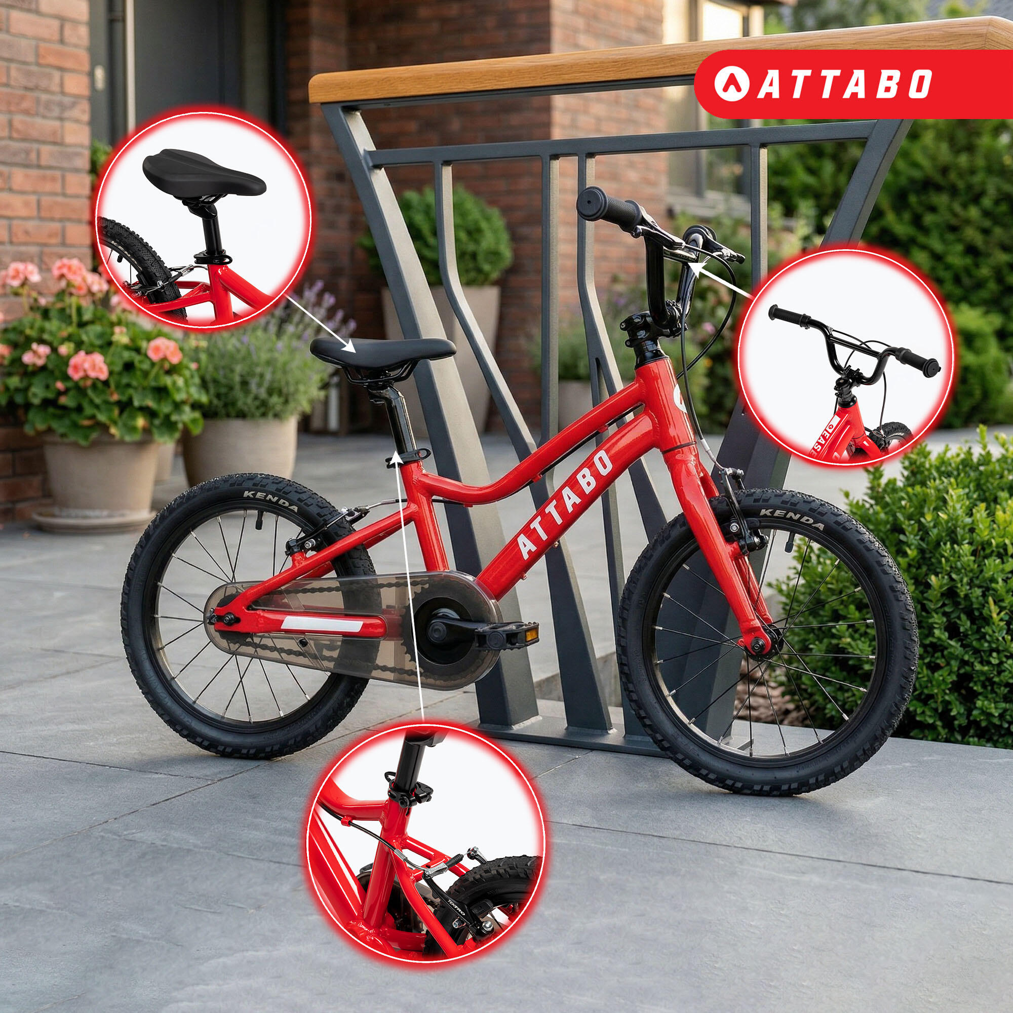 Bicicleta infantil ATTABO EASE 16" 5/7