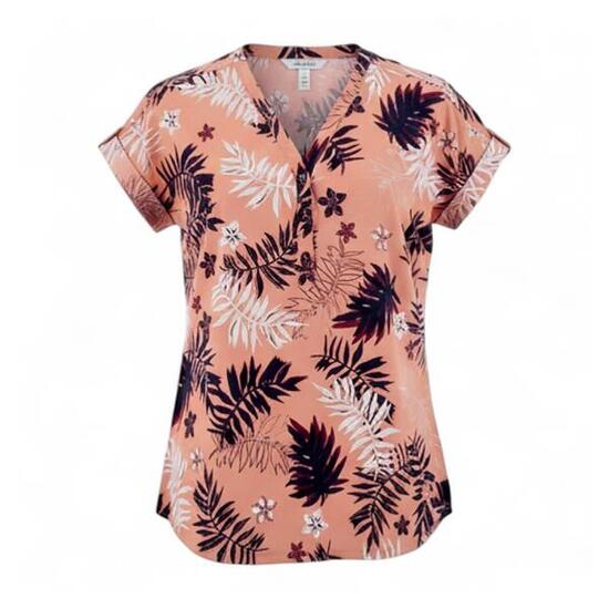 Bluse Victoria Leaf Shirt Damen Bluse Hemd Funktions in Rosa