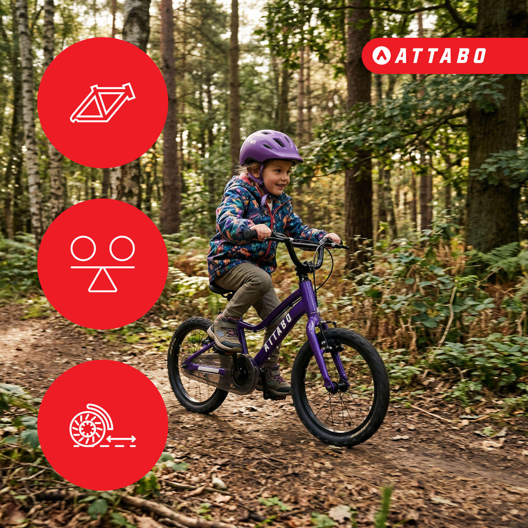 Bicicleta infantil ATTABO EASE 16" 7/7