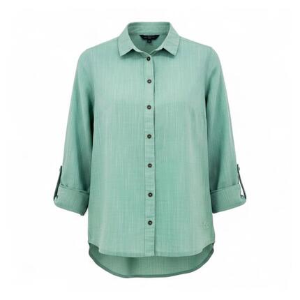 Bluse Emerald Lake Shirt Damen Bluse Wanderhemd Baumwolle in Grün