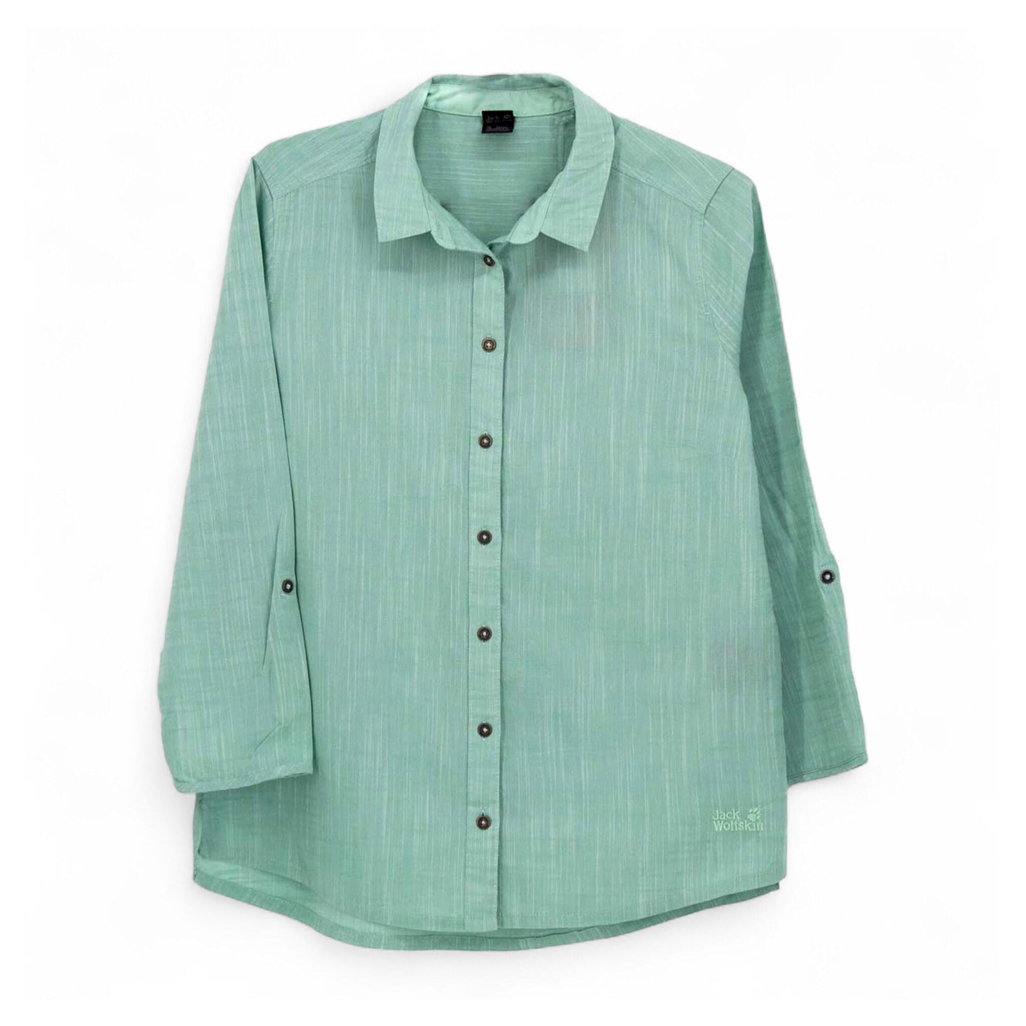 Bluse Emerald Lake Shirt Damen Bluse Wanderhemd Baumwolle in Grün 2/3
