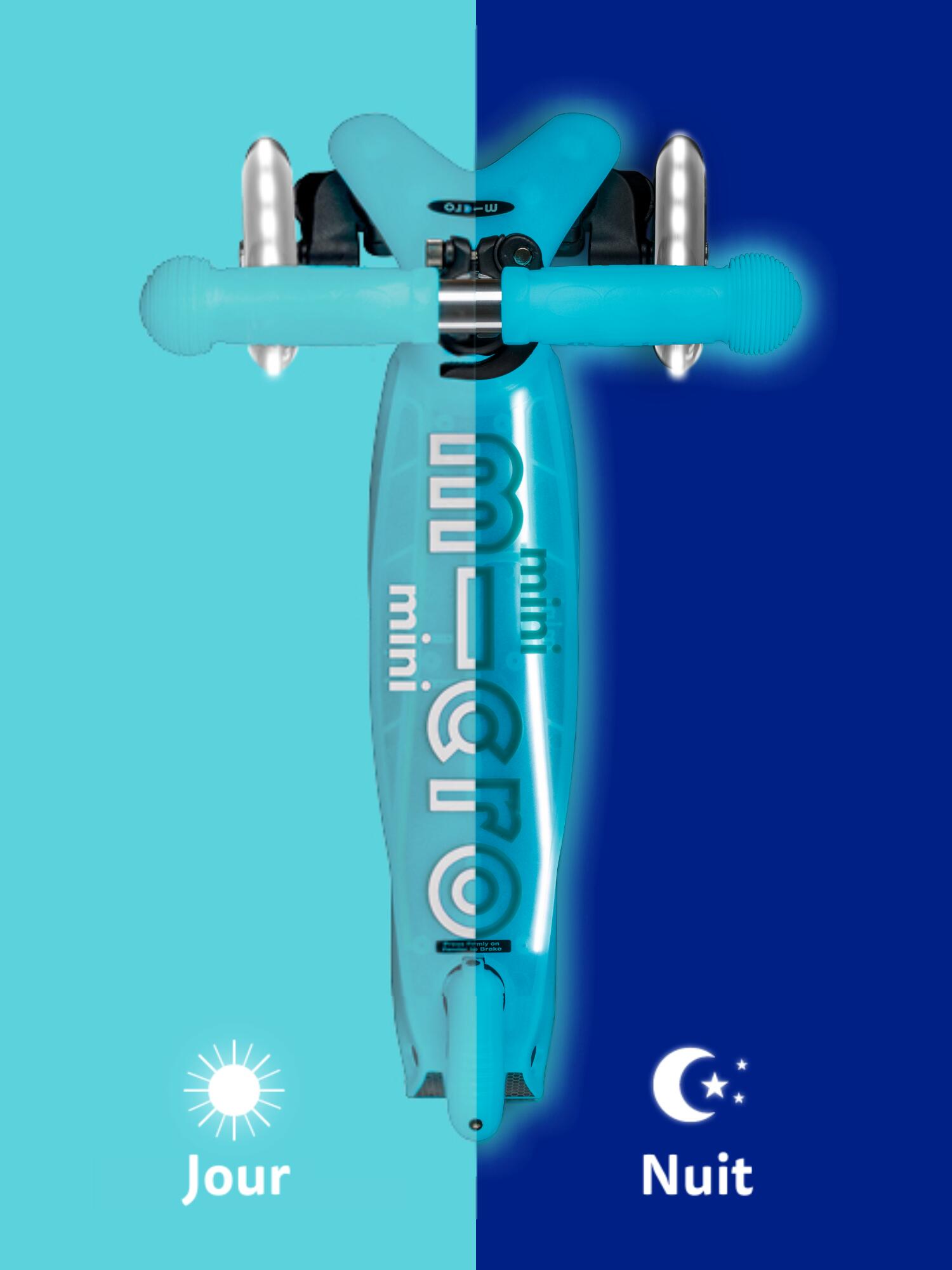 Trottinette enfant Mini  Deluxe Glow Aqua LED 3/7