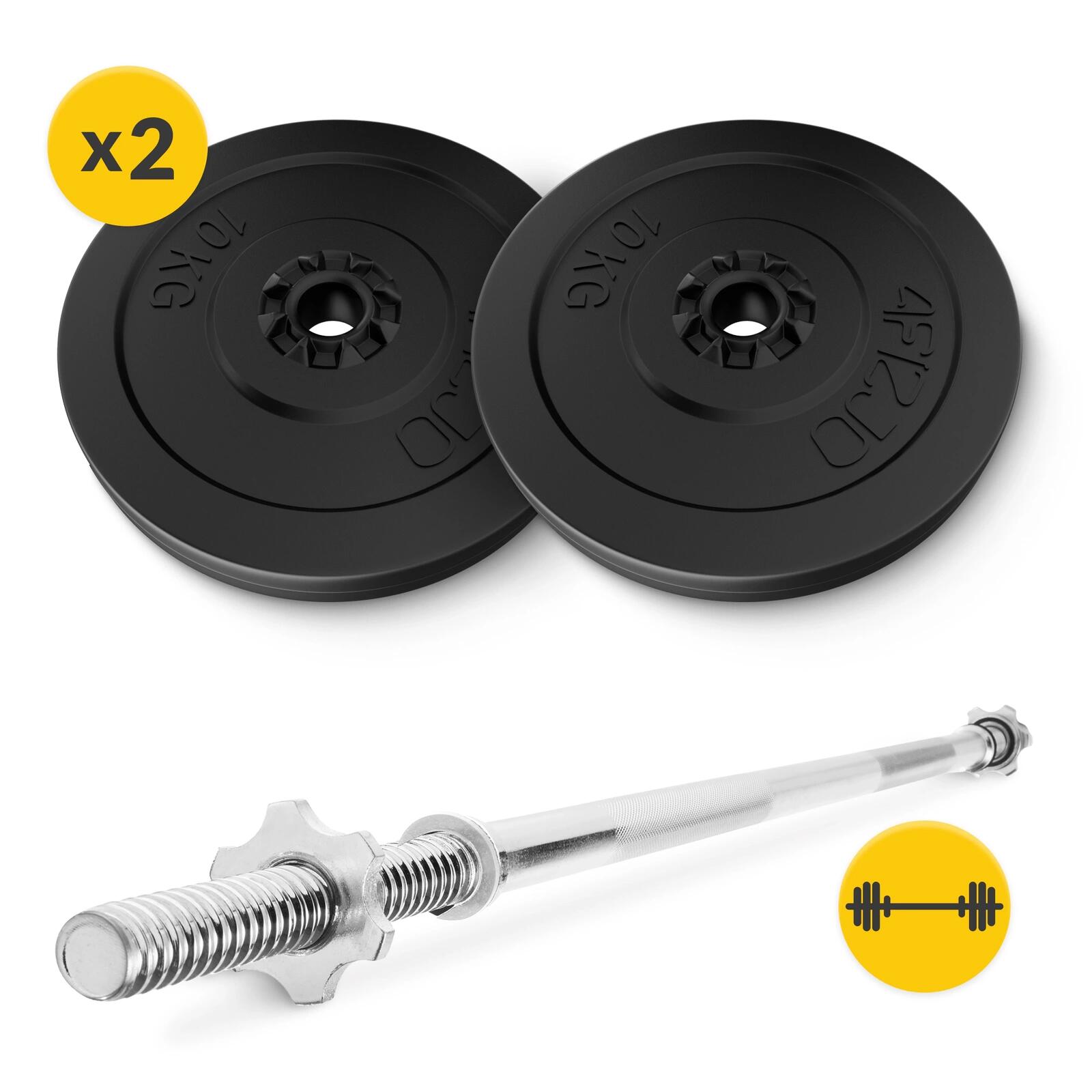 Kulturistická sada bitumenová 20 kg + rovná osa 150 cm 4FIZJO 7/7