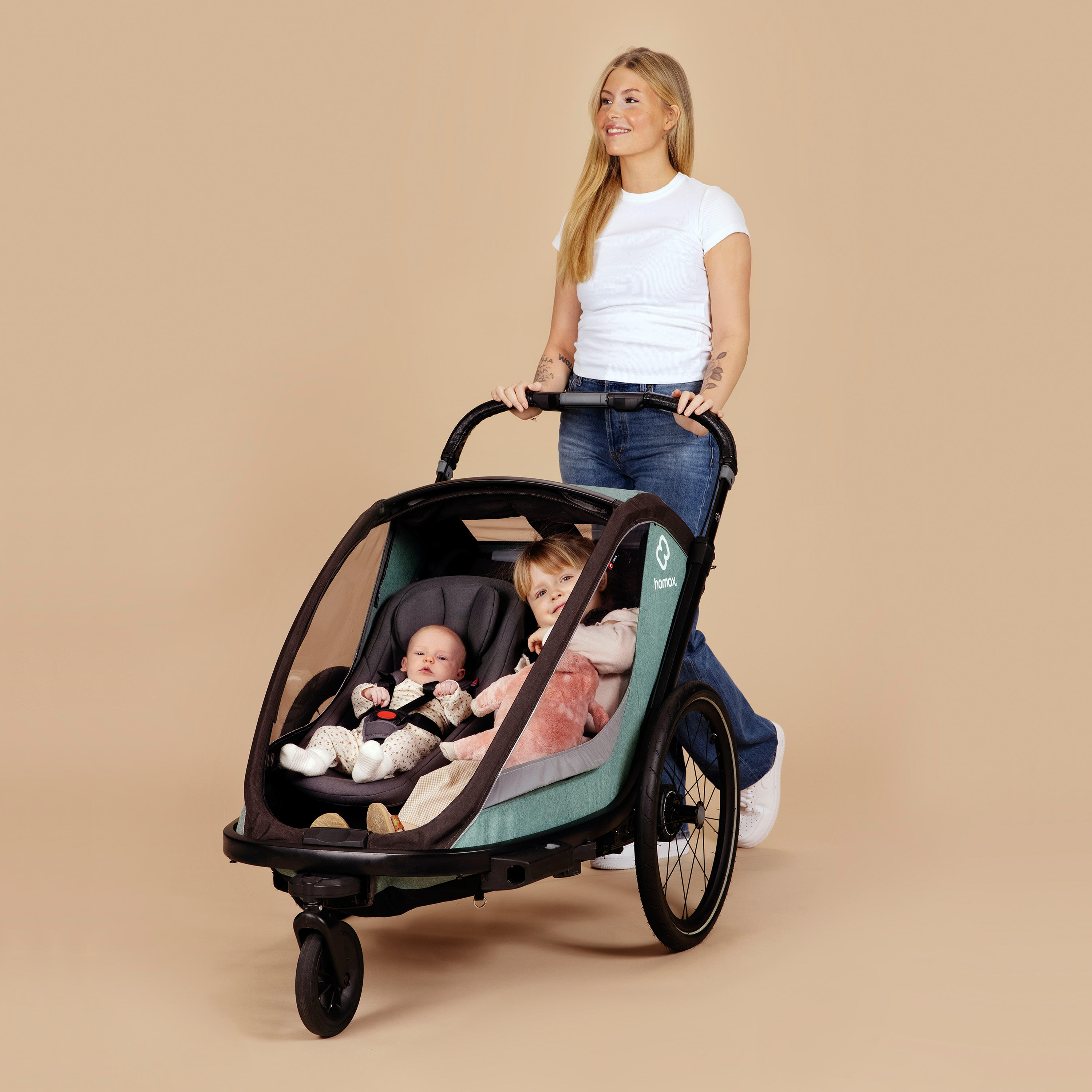 Lot Remorque Vélo Enfant Cocoon + Insert Bébé 6/7