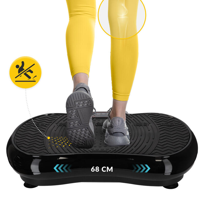 Platformă vibrațională pentru exerciții PRO+ 4FIZJO neagră