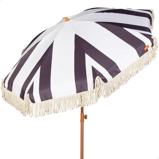 Parasol de plage inclinable et réglable en acier et polyester avec housse