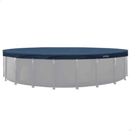 Intex Bâche Deluxe toutes saisons ronde 7,3 m bleu foncé