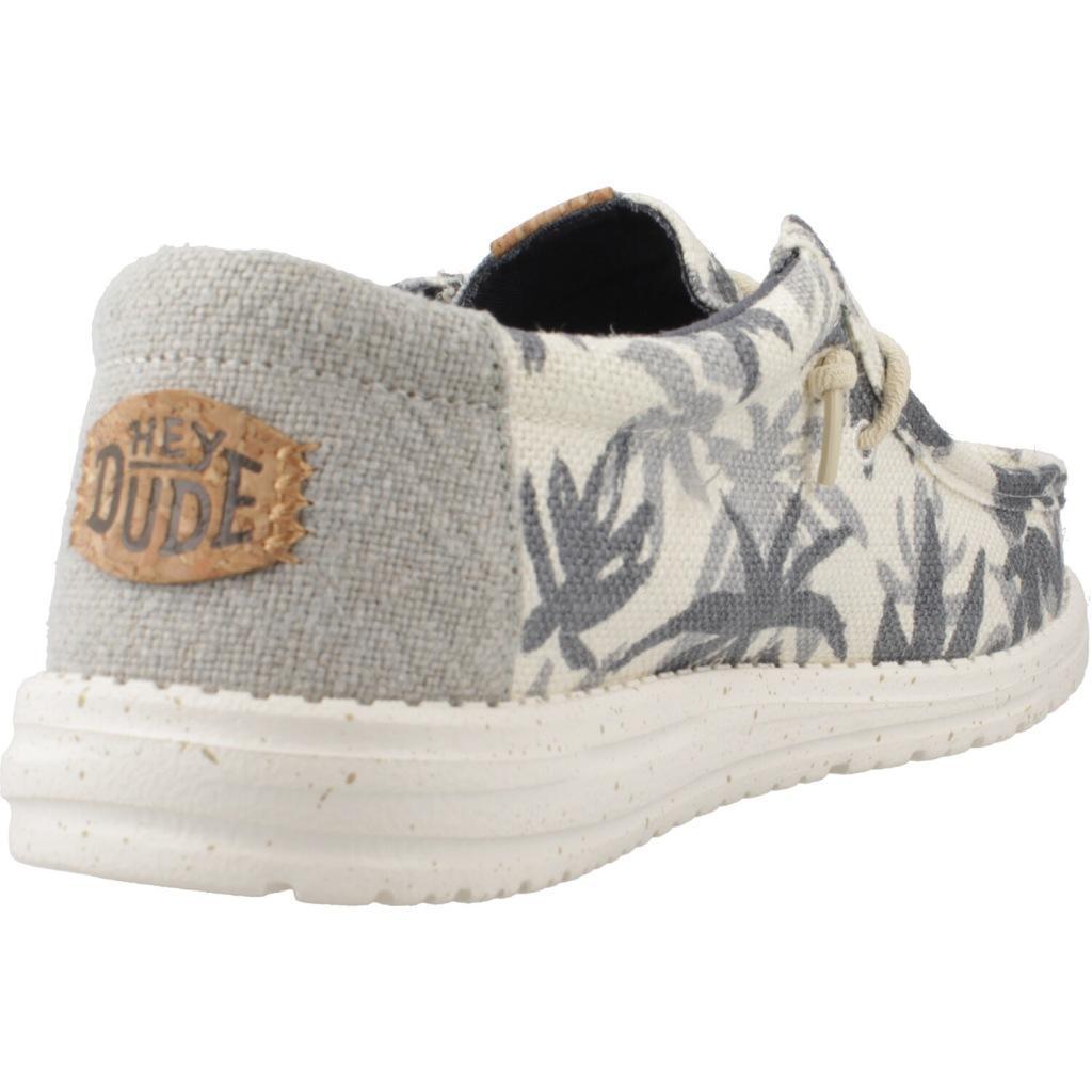 Sneakers Hey Dude Model Wally Palm Jute Kleur Grijs 3/5