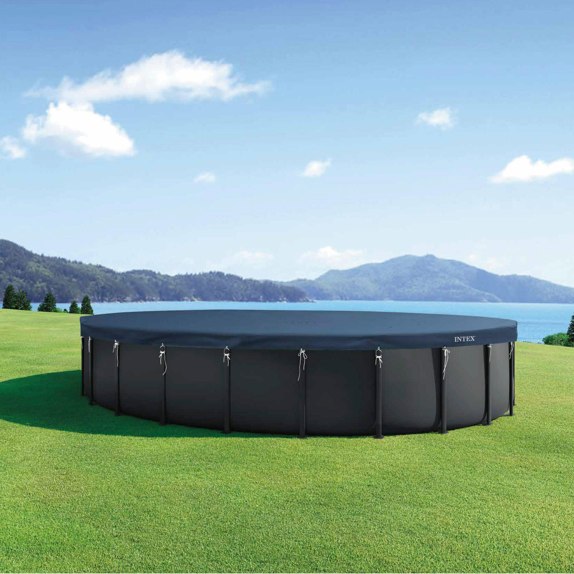 Cobertor piscina circular D2,73 m azul oscuro 7/7