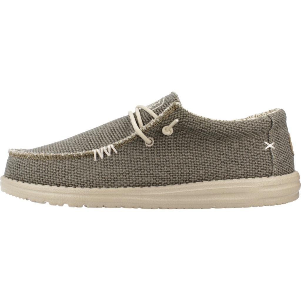 Canvas Sneakers Heren Hey Dude Wally Braided Groen 2/6
