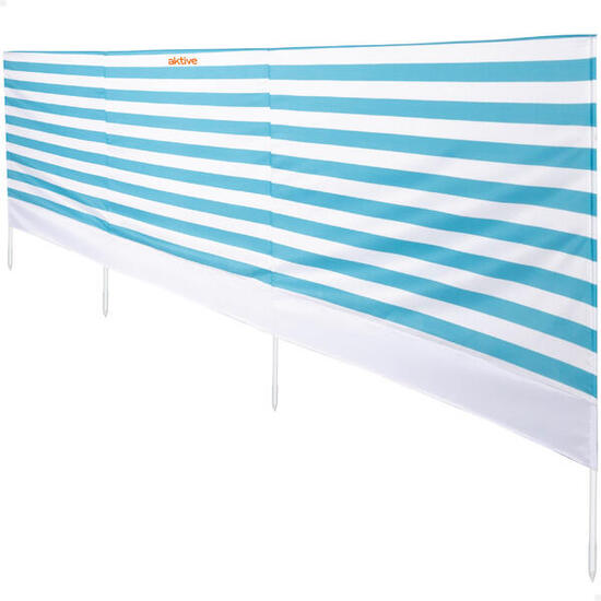 Paravent de plage UV30 avec 4 poteaux en polyester et acier et housse