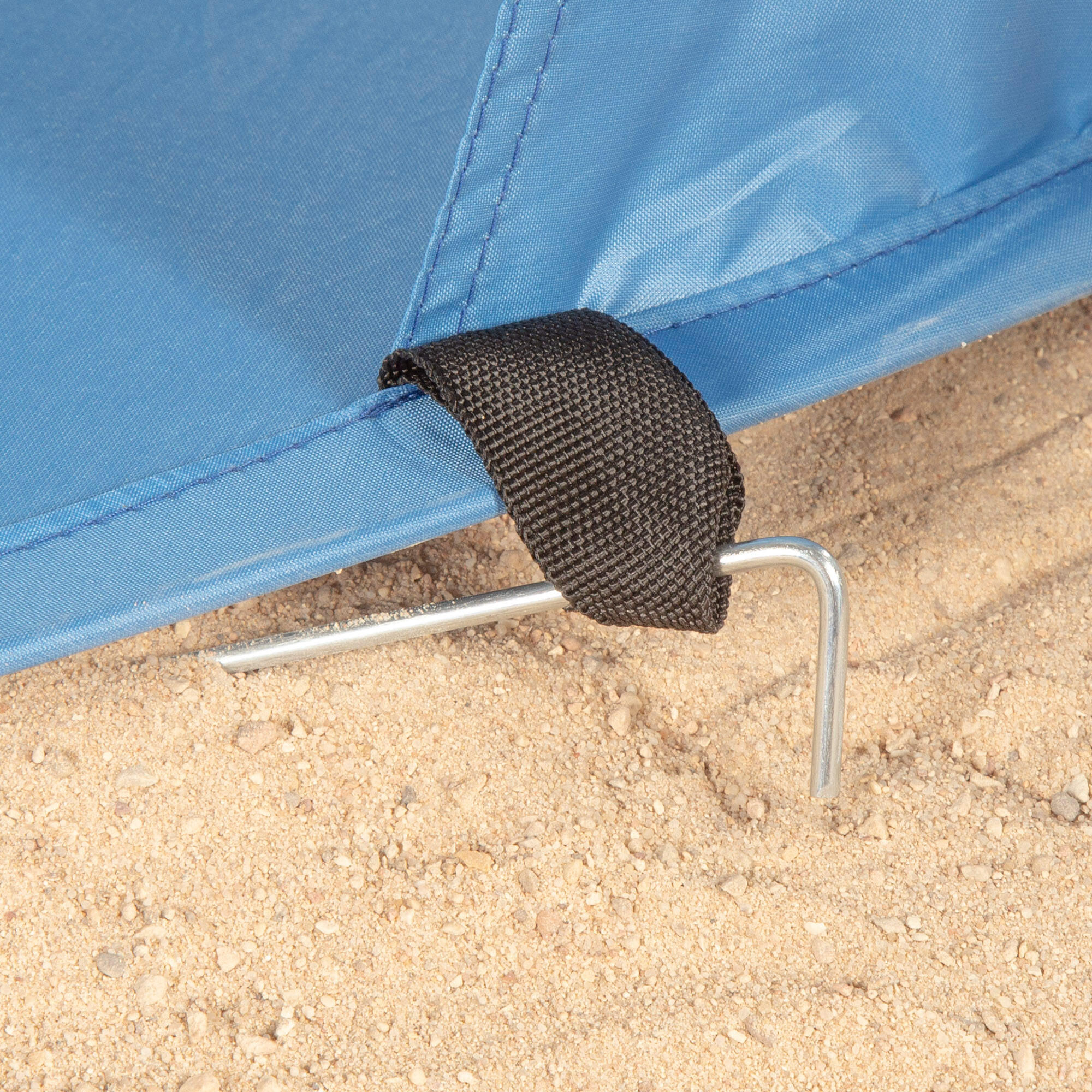 Paravientos playa plegable pop up de 148x148x90 cm protección UV50 azul 6/7