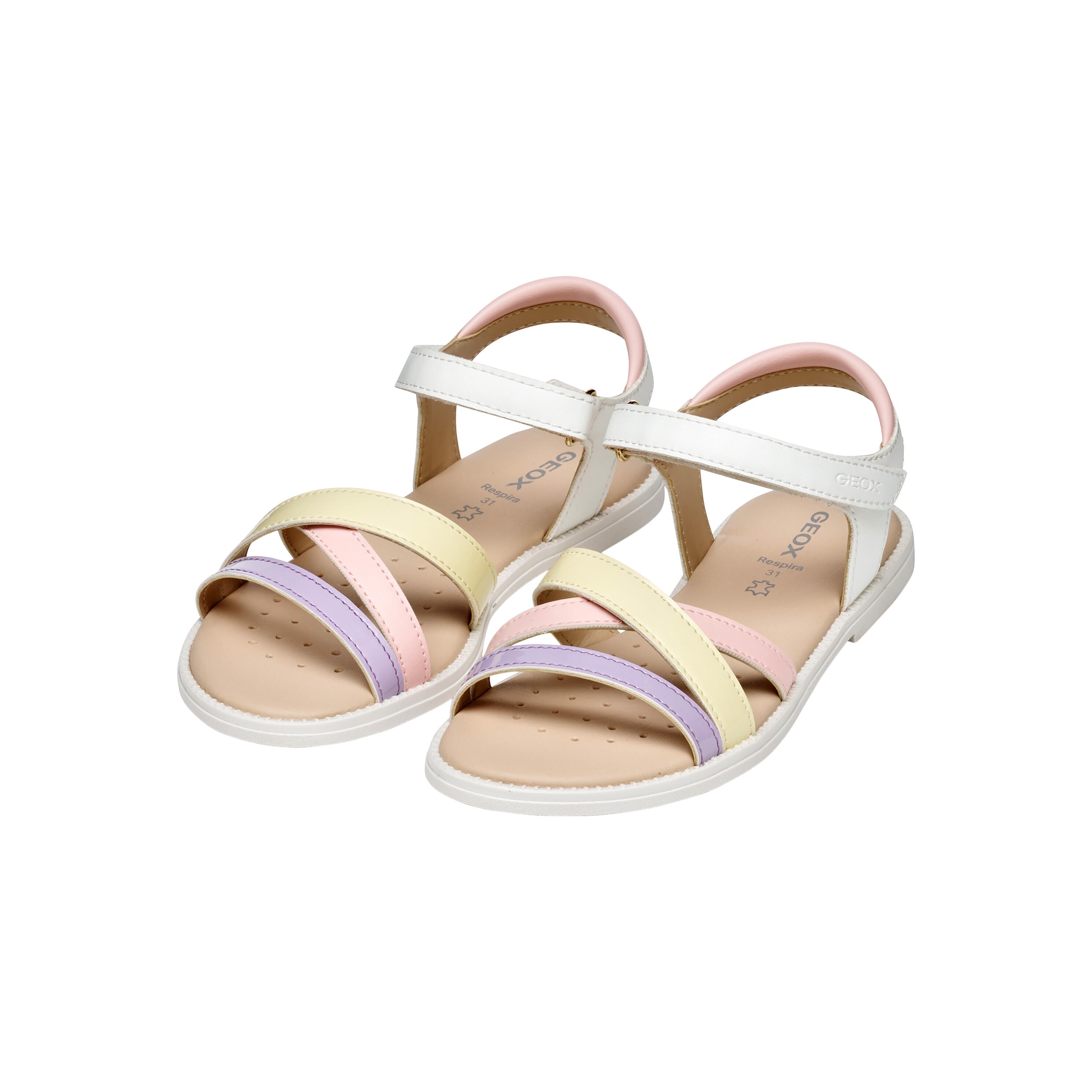 Geox J Karly Girl Sandalen voor meisjes, Wit 4, 33 EU : Geox Geox J Karly Girl Sandalen voor meisjes, Wit 4, 33 EU : Geox
