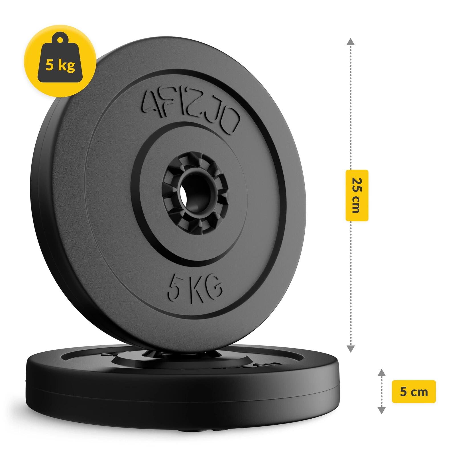 Kulturistická bitumenová sada 40 kg + posilovací osa 150 cm 4FIZJO 3/7