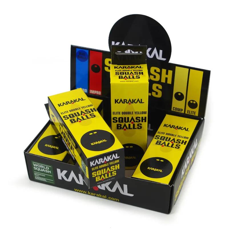 12 Globos de Squash Karakal Double Point Jaune 3/4