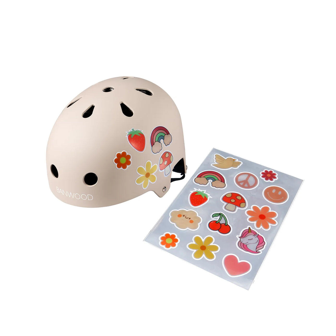 Autocollants réfléchissants licornes arc-en-ciel fleurs vélo enfant 3/3