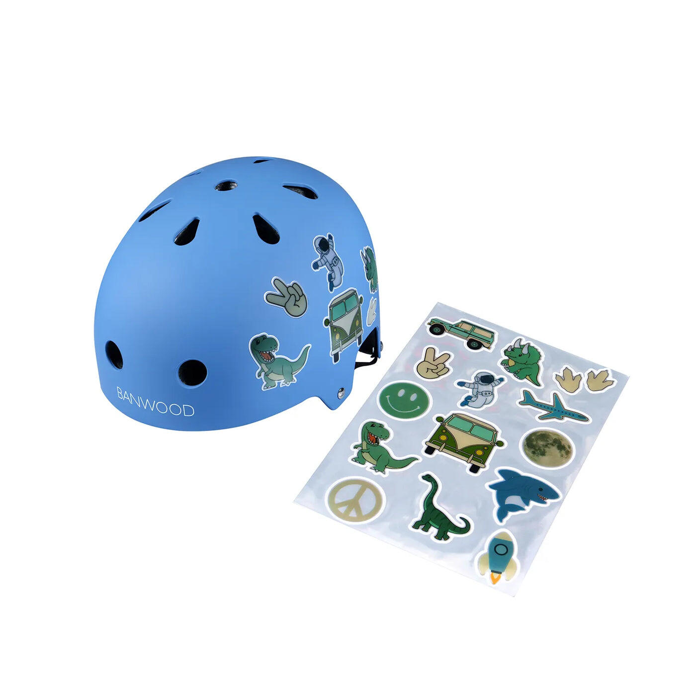 Autocollants réfléchissants dinosaures espace aventure vélo enfant 3/3