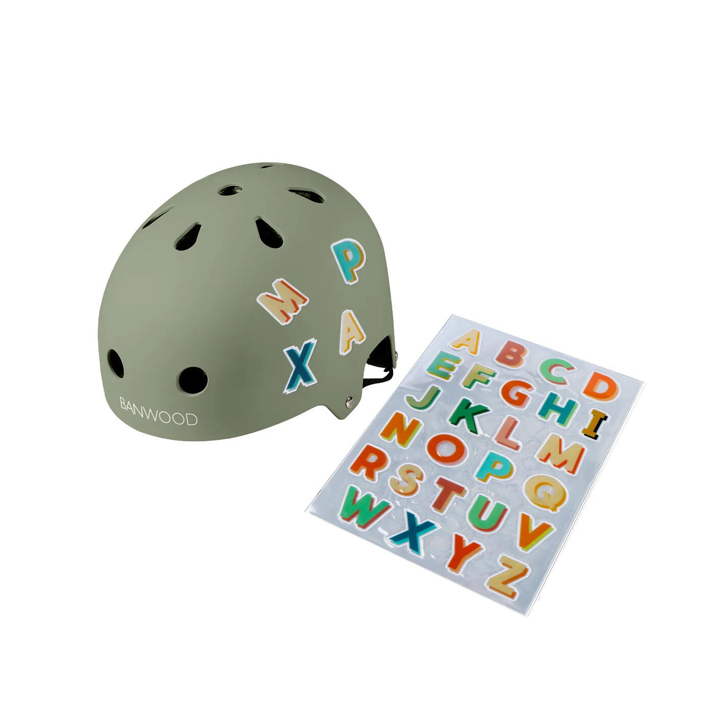 Autocollants réfléchissants alphabet coloré vélo enfant 3/3