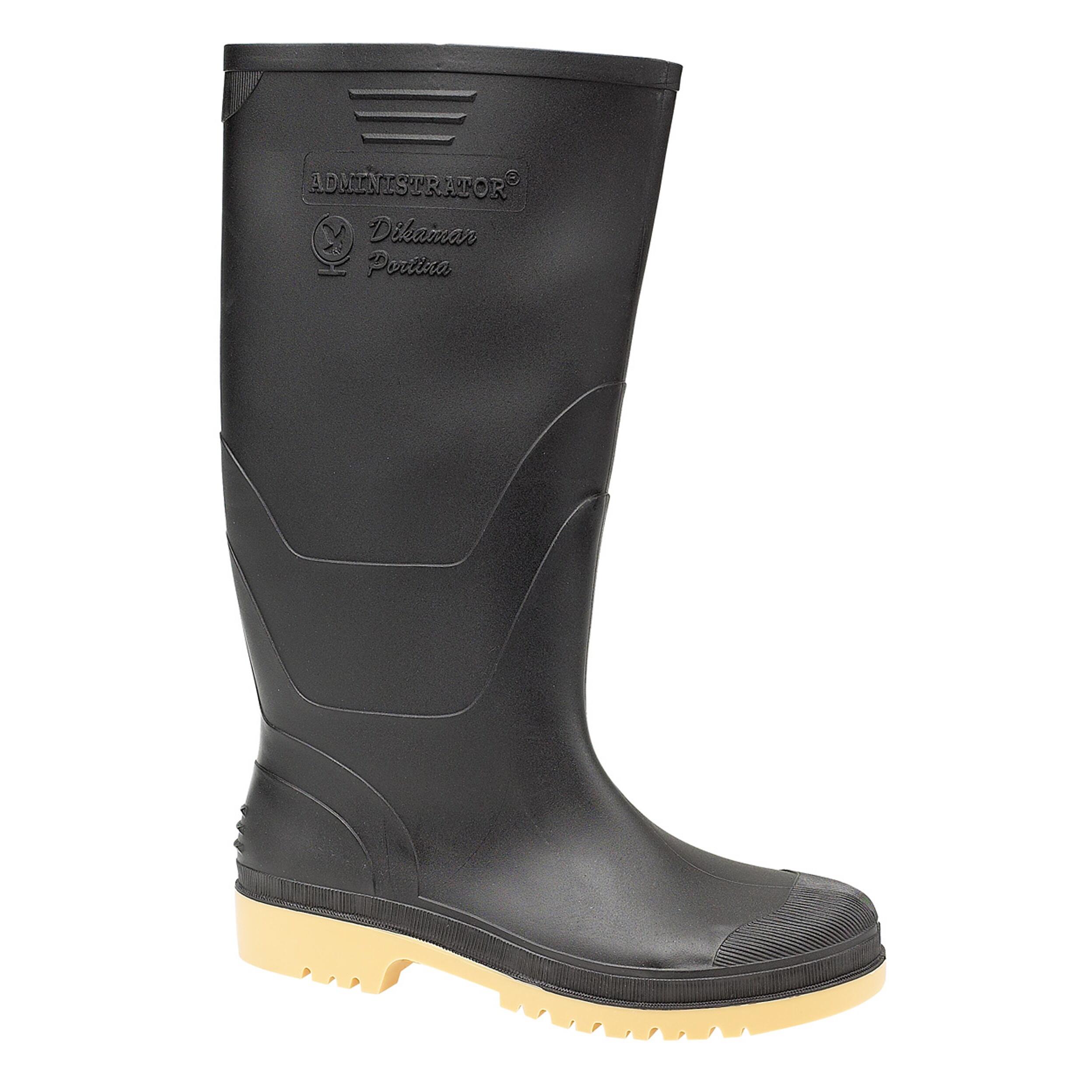 DIKAMAR Administrator Wellington / Mens Boots / Plain Rubber Wellingtons (Black)