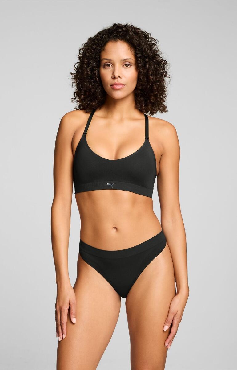 Puma Sport Triangel Top Damen 3D Knit schwarz 2/6