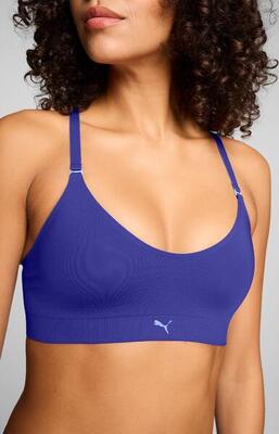 Dames sport triangel top 3d knit blauw