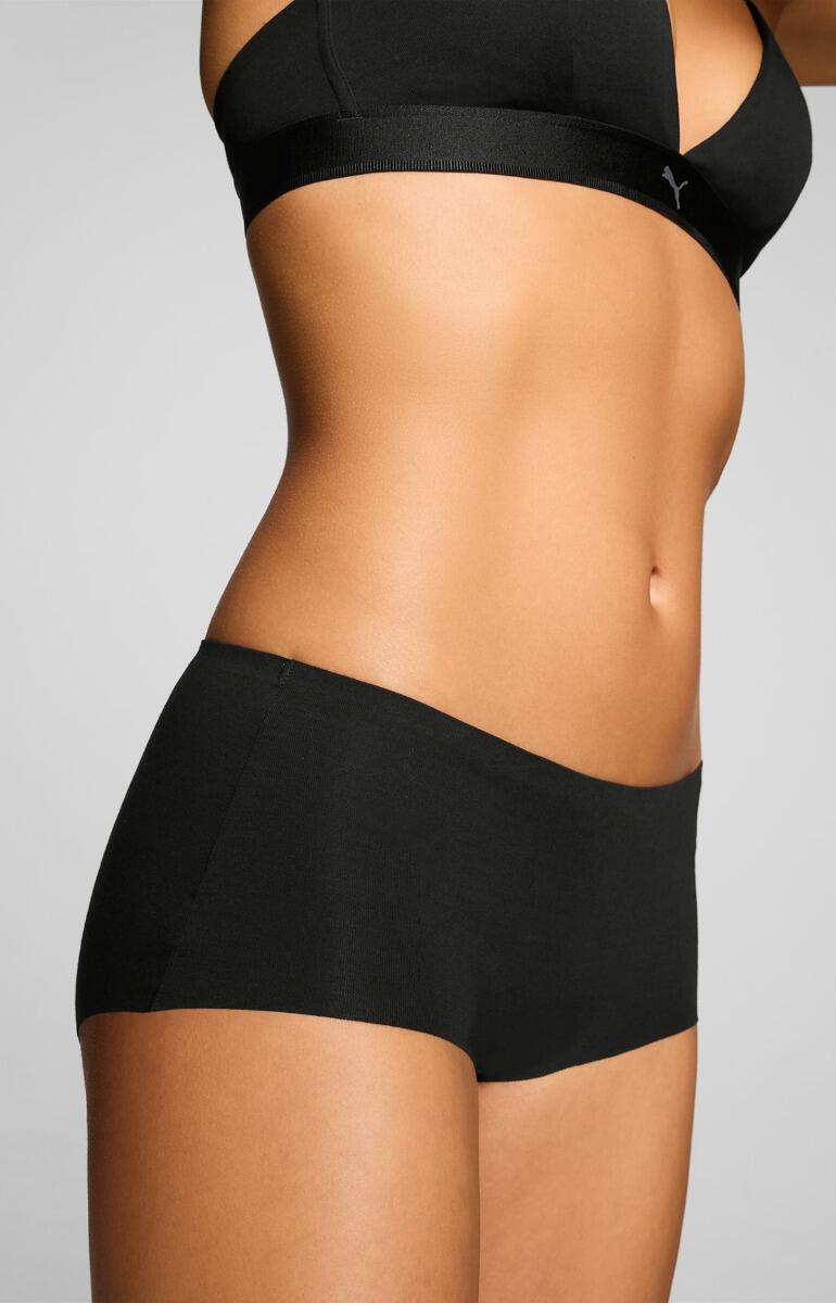 Puma mini shorts mujer Invisible Cotton pack de 6 negro 3/6
