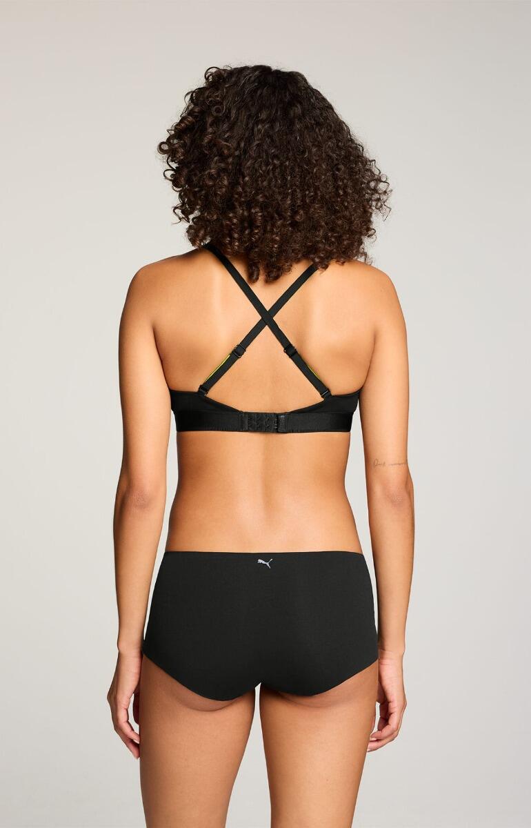 Puma mini shorts mujer Invisible Cotton pack de 6 negro 4/6