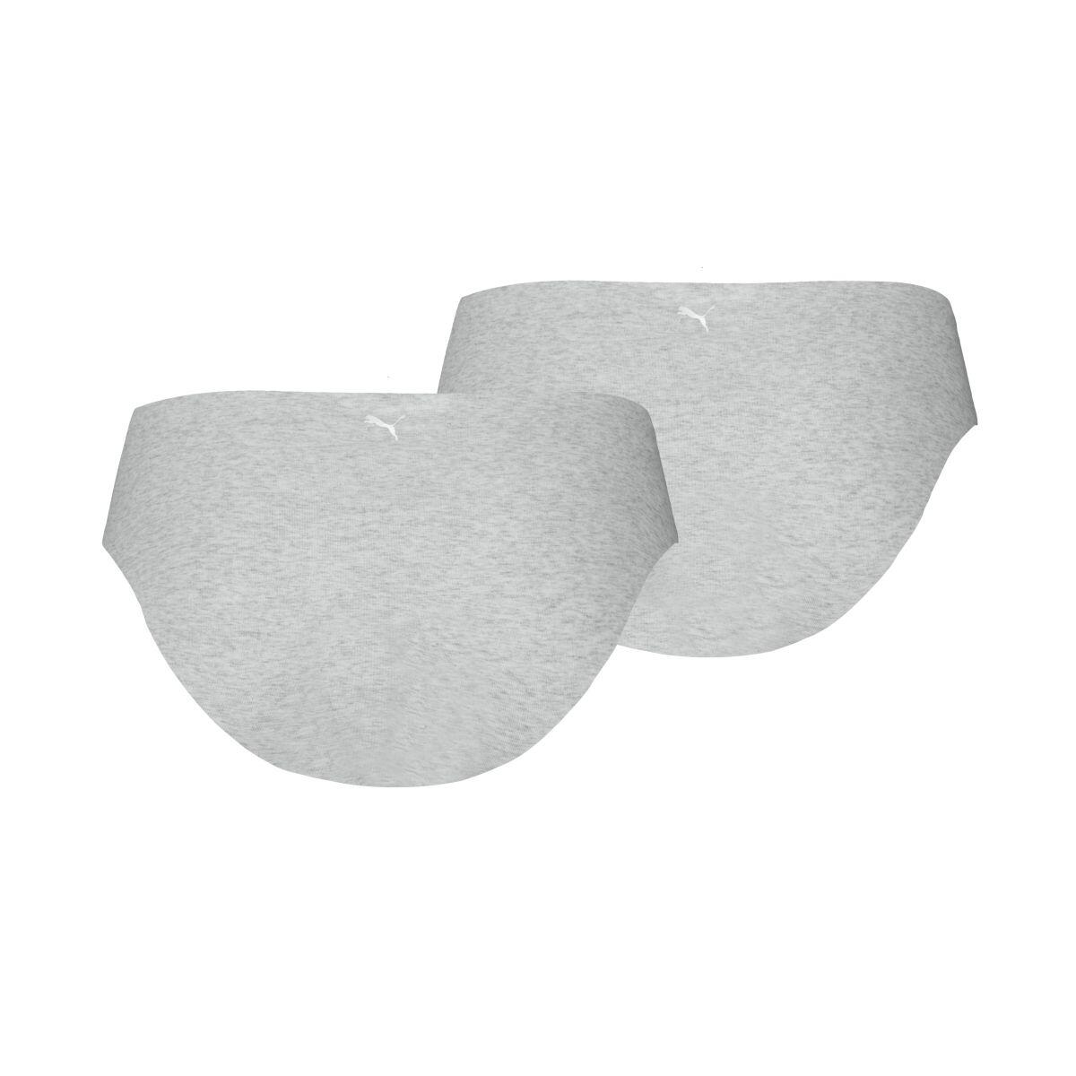 Puma slips femme Invisible Cotton lot de 2 Gris chiné clair 5/5