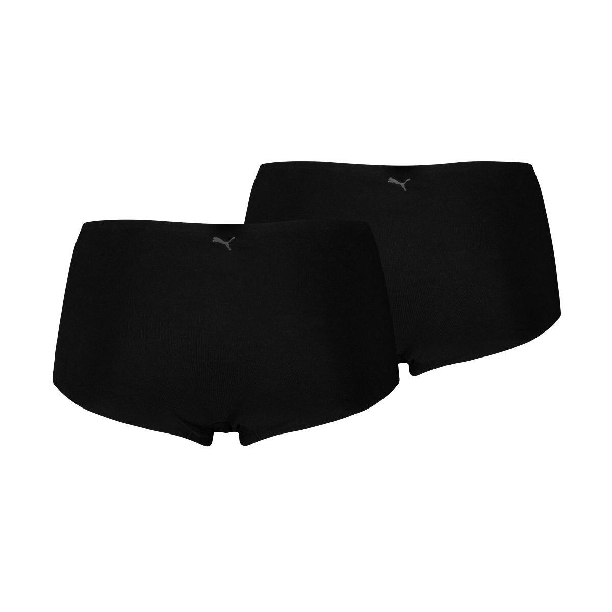 Puma mini shorts mujer Invisible Cotton pack de 6 negro 6/6