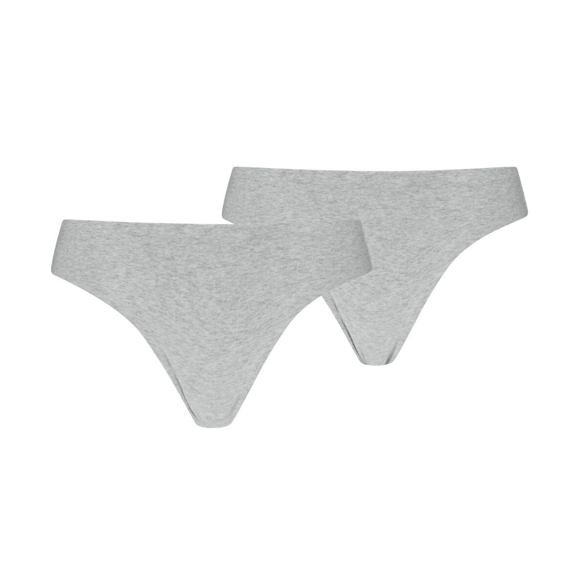 Puma strings femme Invisible Cotton lot de 2 Gris chiné clair 5/5