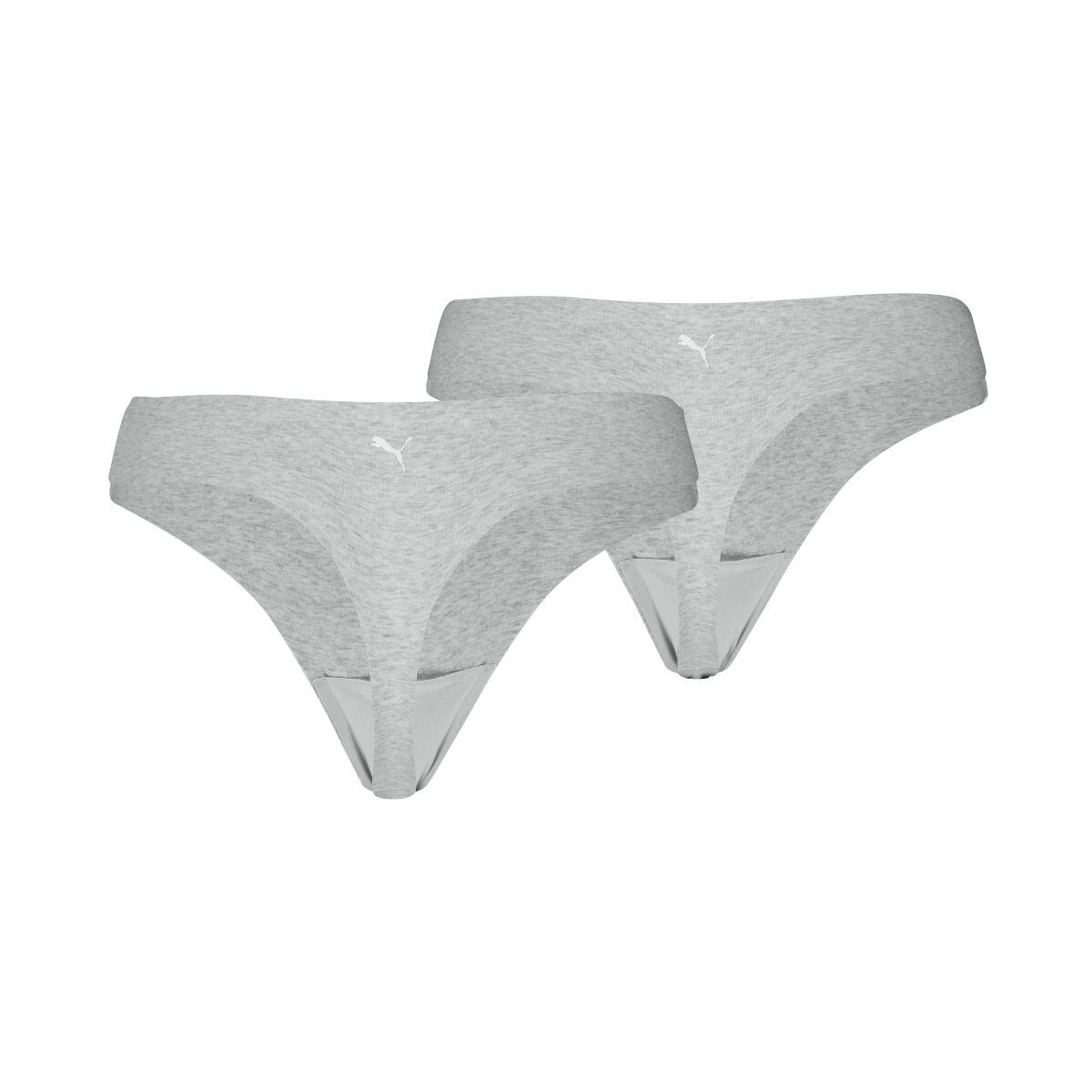 Puma strings femme Invisible Cotton lot de 2 Gris chiné clair 4/5