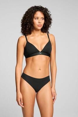 Dames strings invisible cotton 2-pack zwart