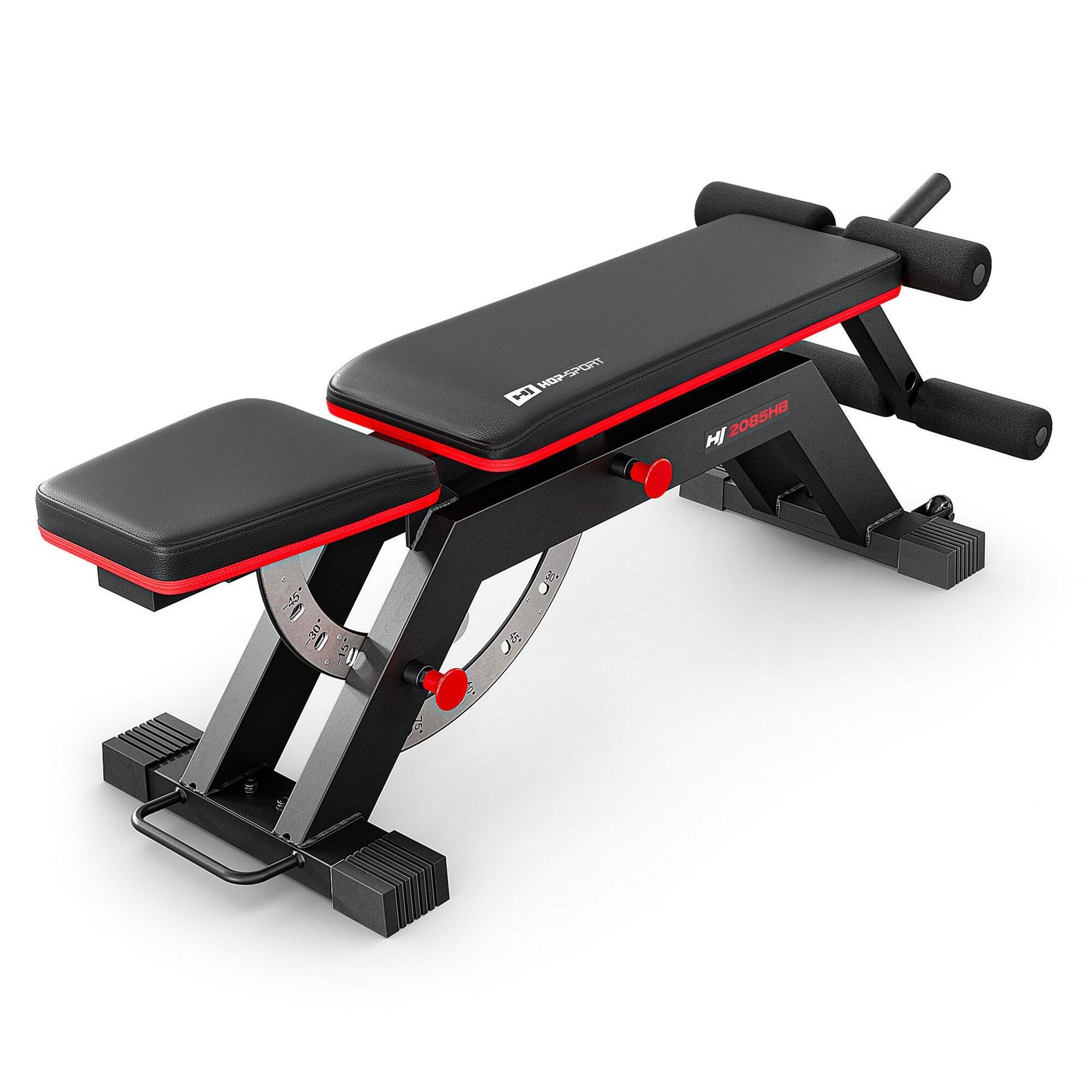 HOP-SPORT Nastavitelná posilovací lavice Hop-Sport na cvičení