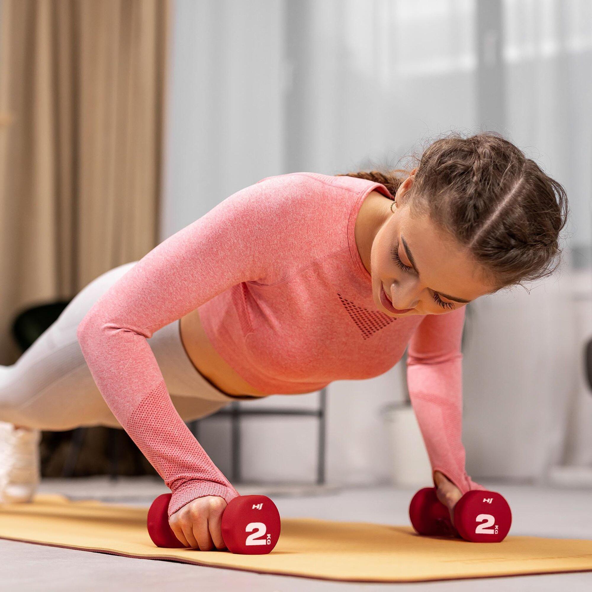 Sada kulatých fitness činek se stojanem 12kg 5/7